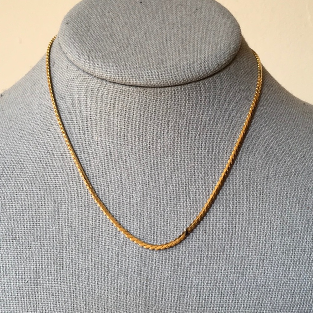 Givenchy Goldtone Chain Necklace with a Double G Clasp (15in)
